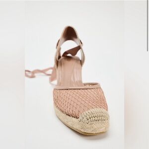 Zara Pink Espadrilles with Ankle Straps